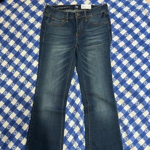 SO Women's Dark Blue Low Rise Bootcut Jeans